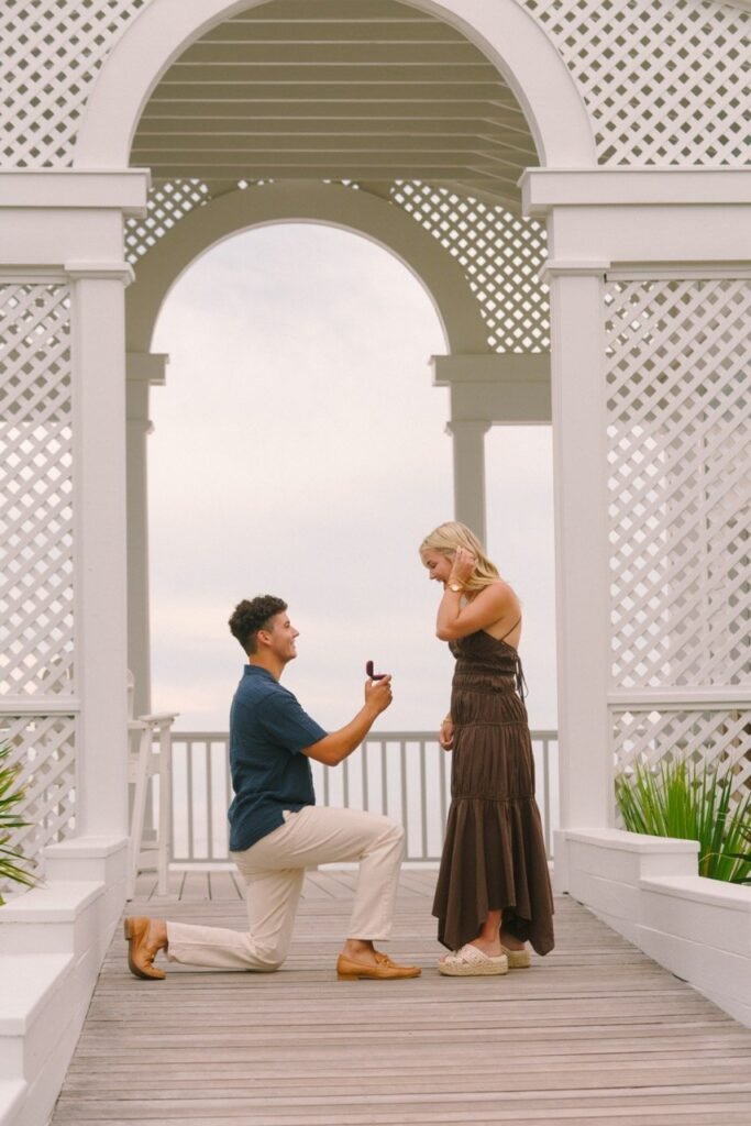 Proposal Photography near the beach in Rosemary Beach Florida